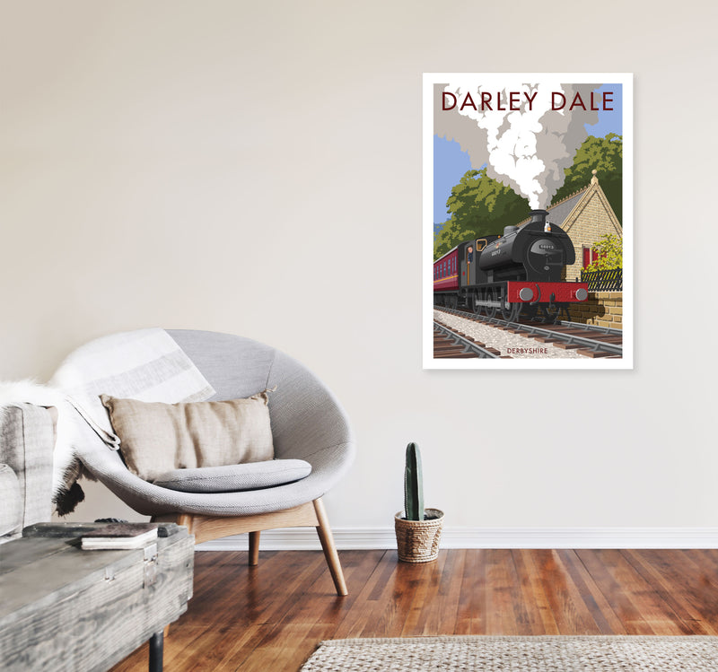 Darley Dale Derbyshire Travel Art Print by Stephen Millership A1 Black Frame