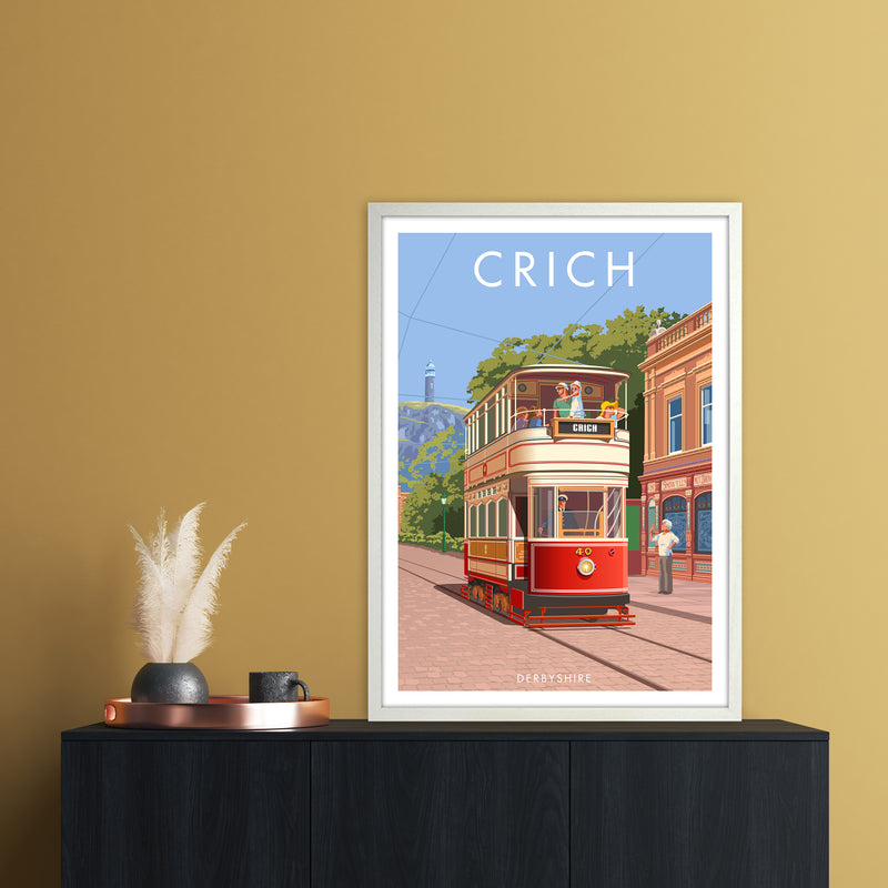 Derbyshire Crich Art Print by Stephen Millership A1 Oak Frame