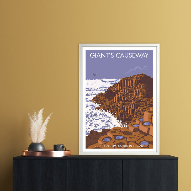 NI Giant'S Causeway Art Print by Stephen Millership A1 Oak Frame