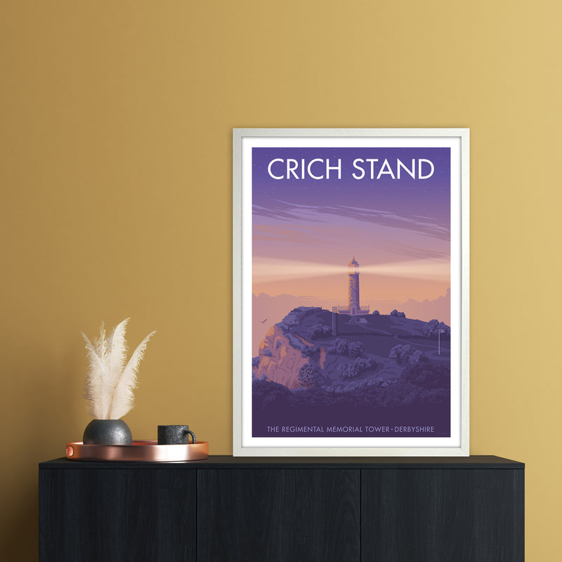 Derbyshire Crich Stand Art Print by Stephen Millership A1 Oak Frame