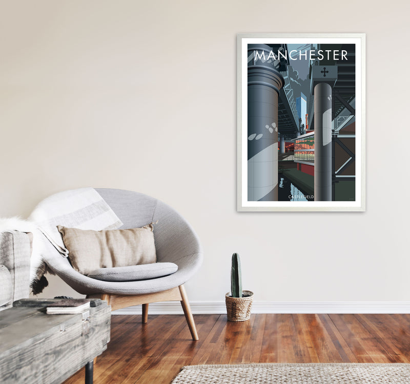 Manchester by Stephen Millership A1 Oak Frame