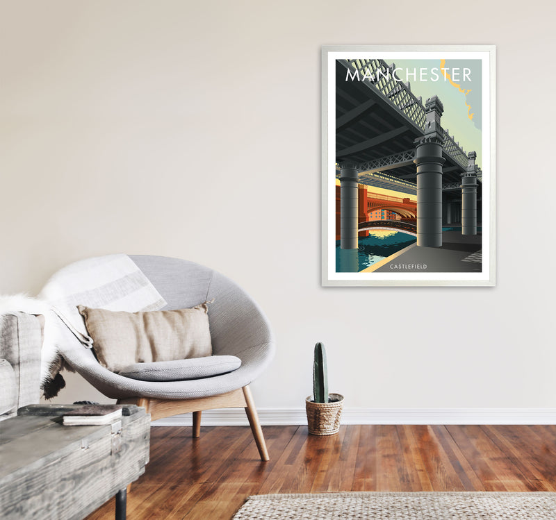 Manchester by Stephen Millership A1 Oak Frame
