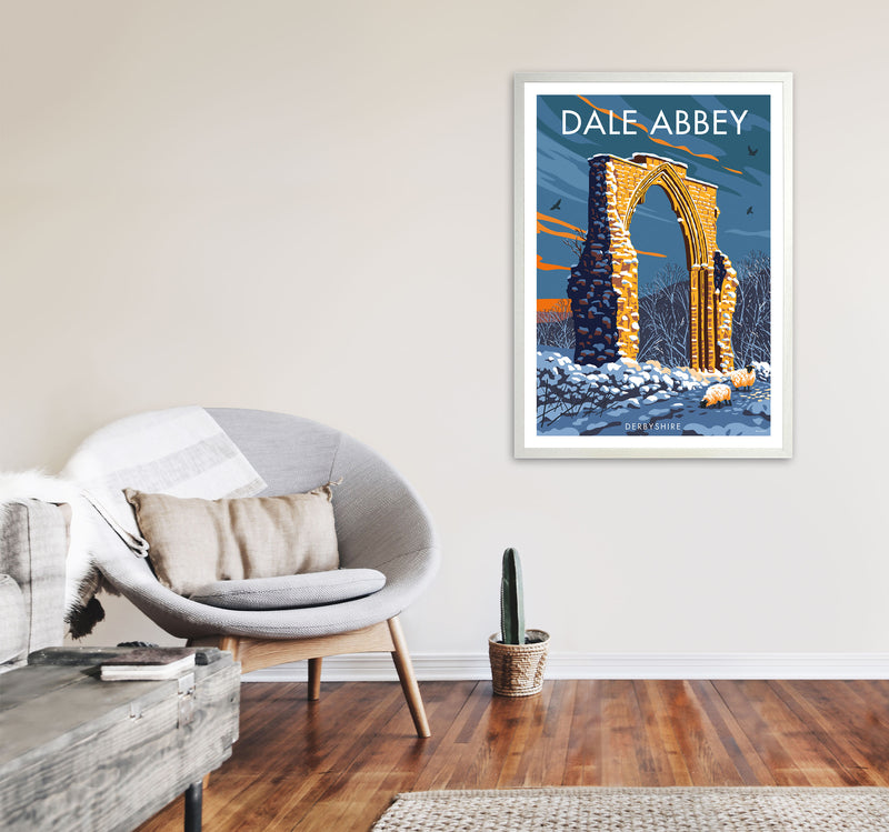 Dale Abbey Derbyshire Art Print by Stephen Millership A1 Oak Frame