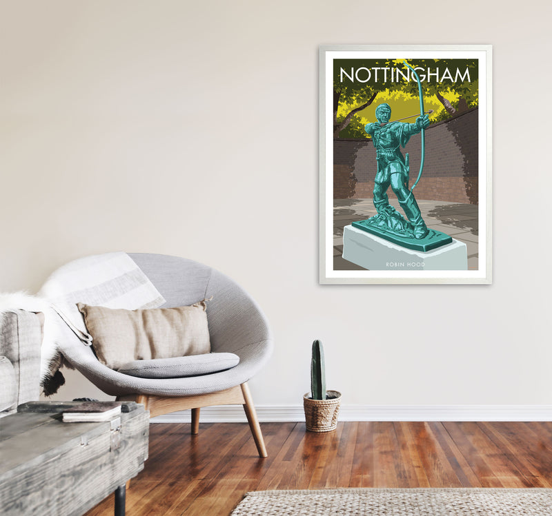 Nottingham Art Print by Stephen Millership A1 Oak Frame