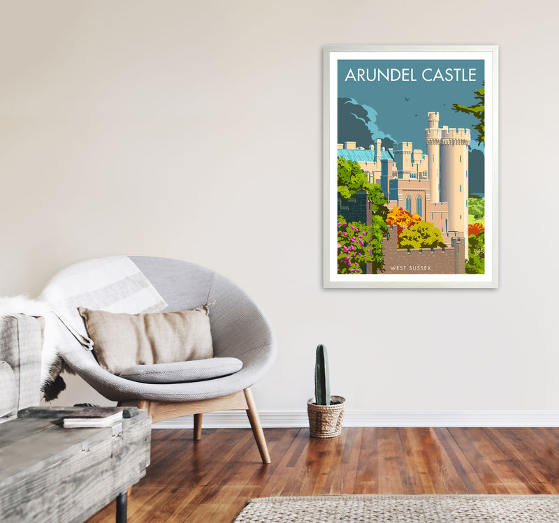Arundel Castle Sussex Art Print by Stephen Millership A1 Oak Frame