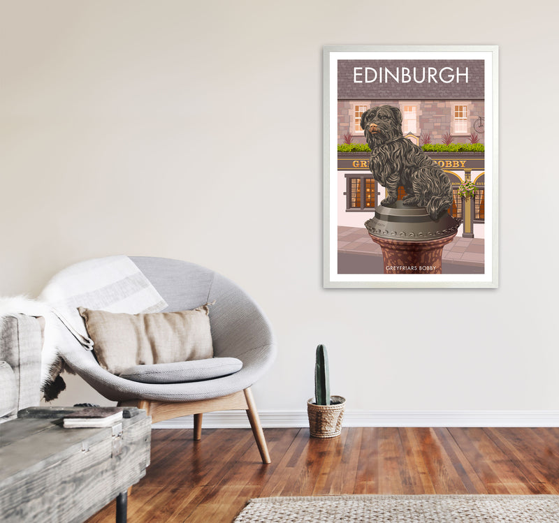 Edinburgh Art Print by Stephen Millership A1 Oak Frame