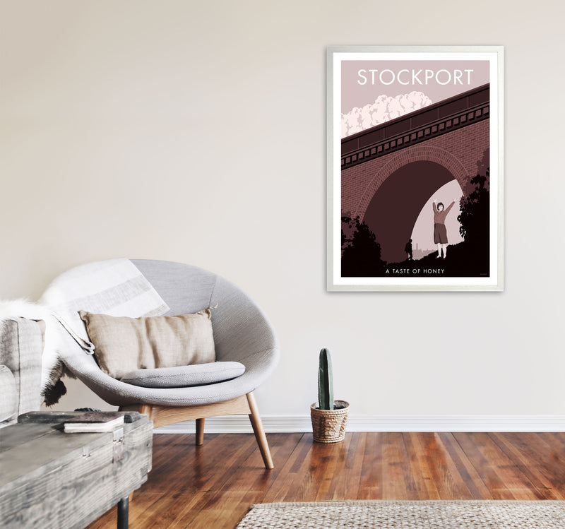 Stockport Art Print by Stephen Millership A1 Oak Frame