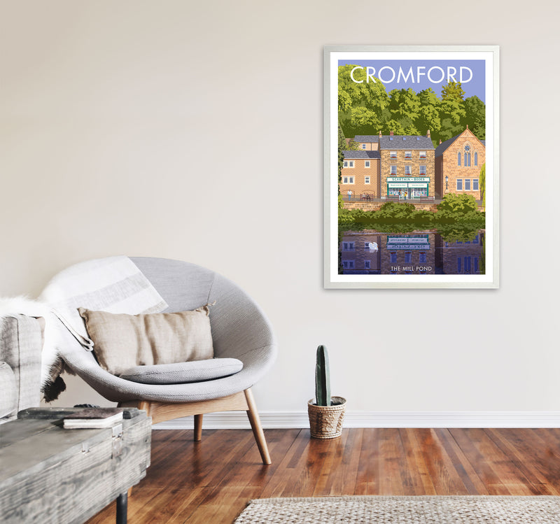 Cromford Derbyshire Travel Art Print by Stephen Millership A1 Oak Frame