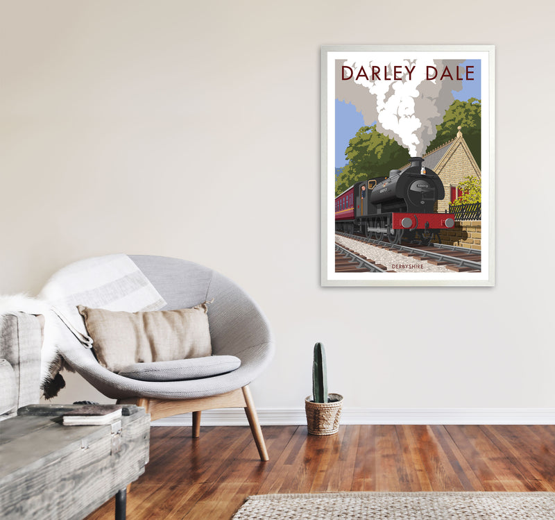 Darley Dale Derbyshire Travel Art Print by Stephen Millership A1 Oak Frame