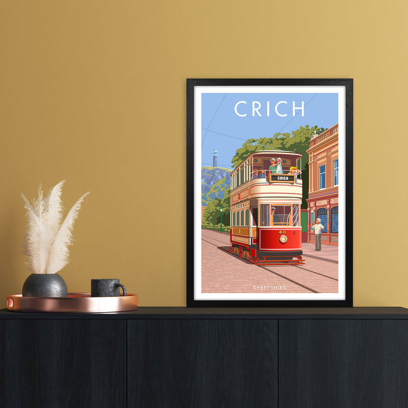 Derbyshire Crich Art Print by Stephen Millership A2 White Frame
