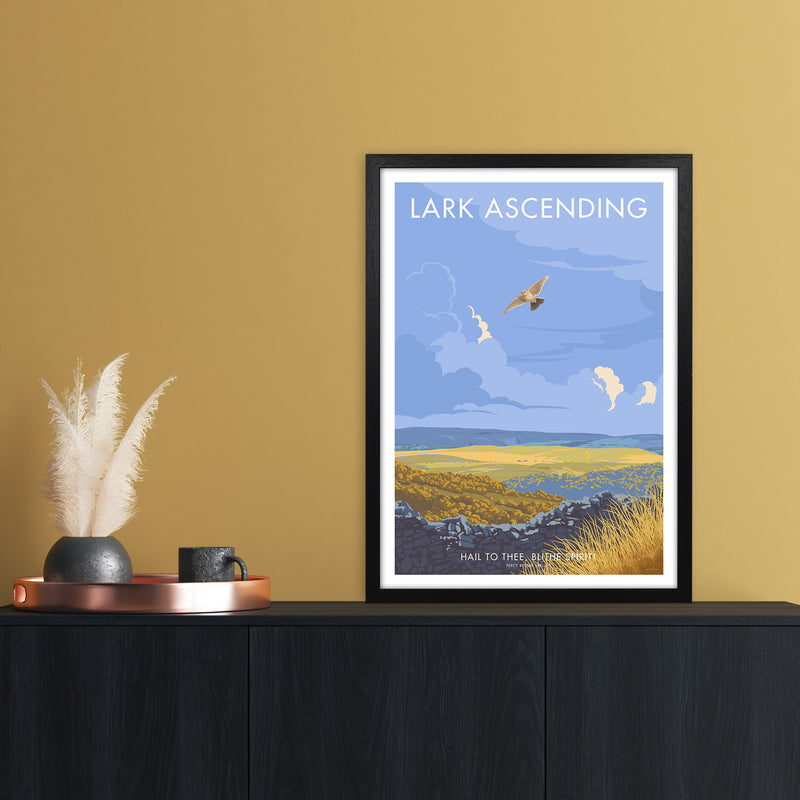 Lark Art Print by Stephen Millership A2 White Frame