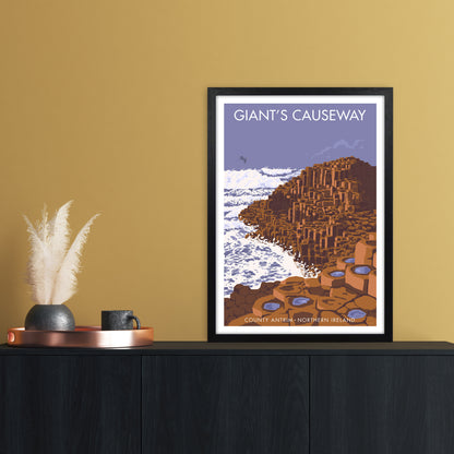 NI Giant'S Causeway Art Print by Stephen Millership A2 White Frame