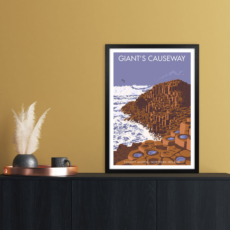 NI Giant'S Causeway Art Print by Stephen Millership A2 White Frame