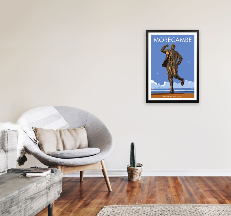 Morecambe by Stephen Millership A2 White Frame