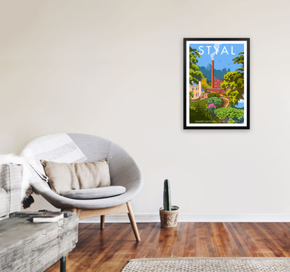 Styal by Stephen Millership A2 White Frame