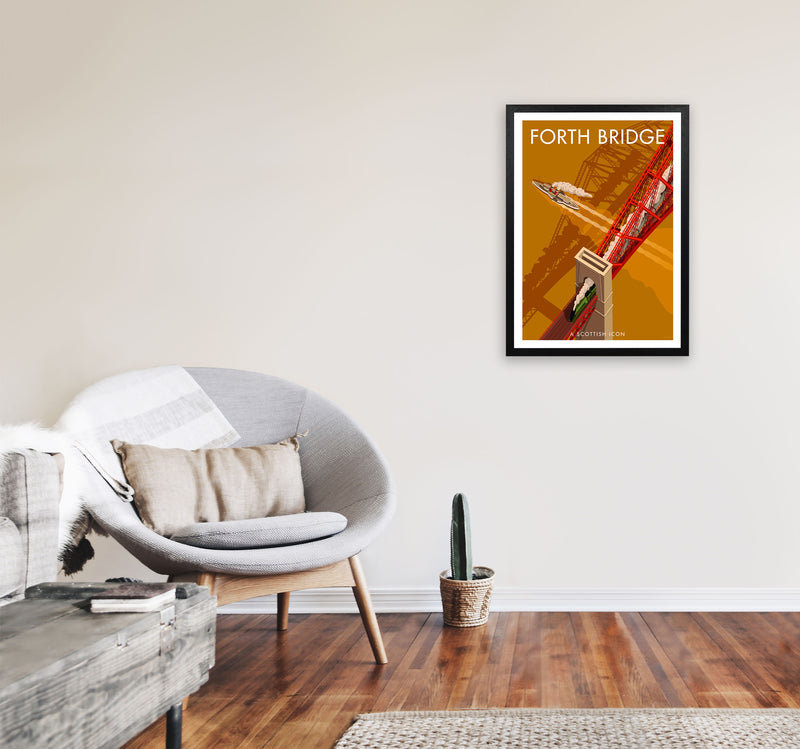 Forth Bridge by Stephen Millership A2 White Frame