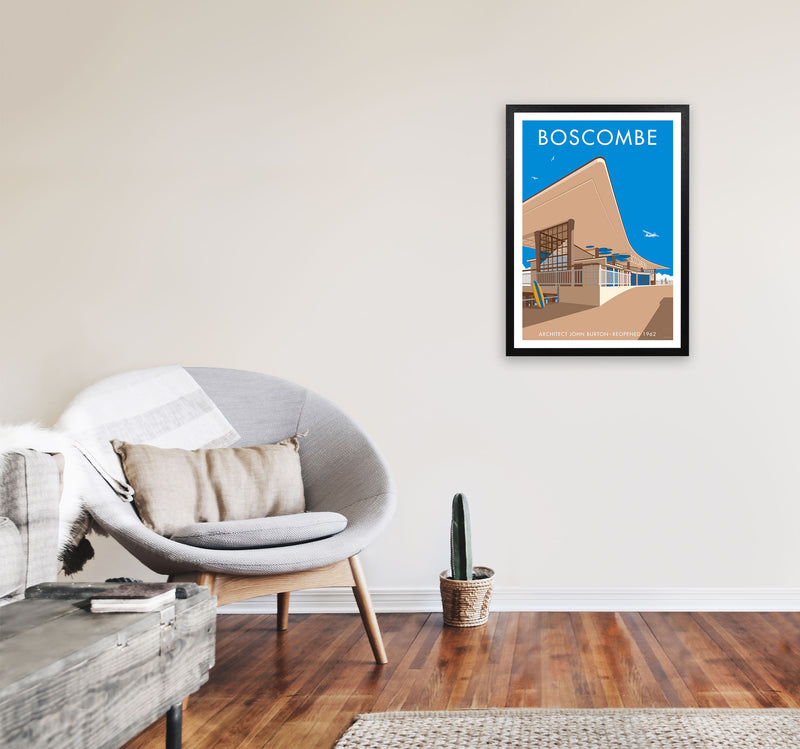 Boscombe Framed Digital Art Print by Stephen Millership A2 White Frame