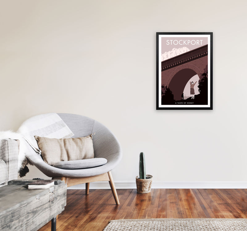 Stockport Art Print by Stephen Millership A2 White Frame