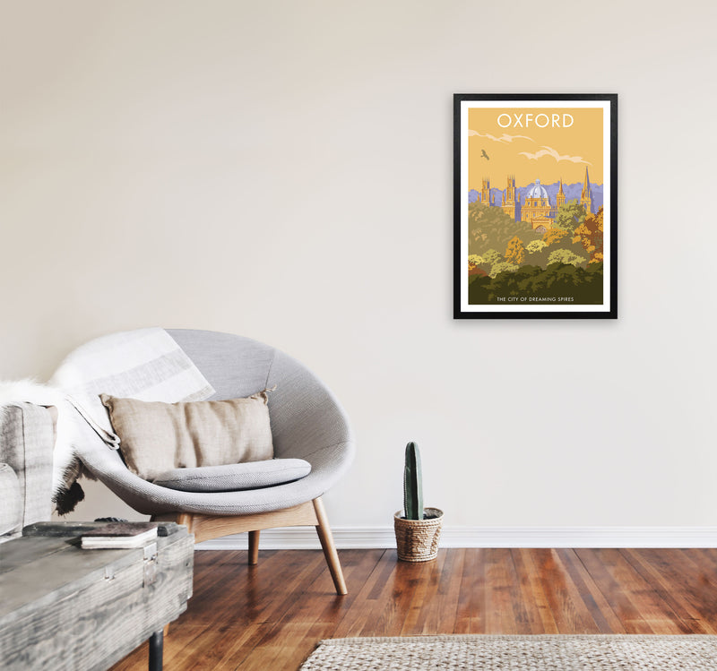 Oxford Travel Art Print by Stephen Millership A2 White Frame