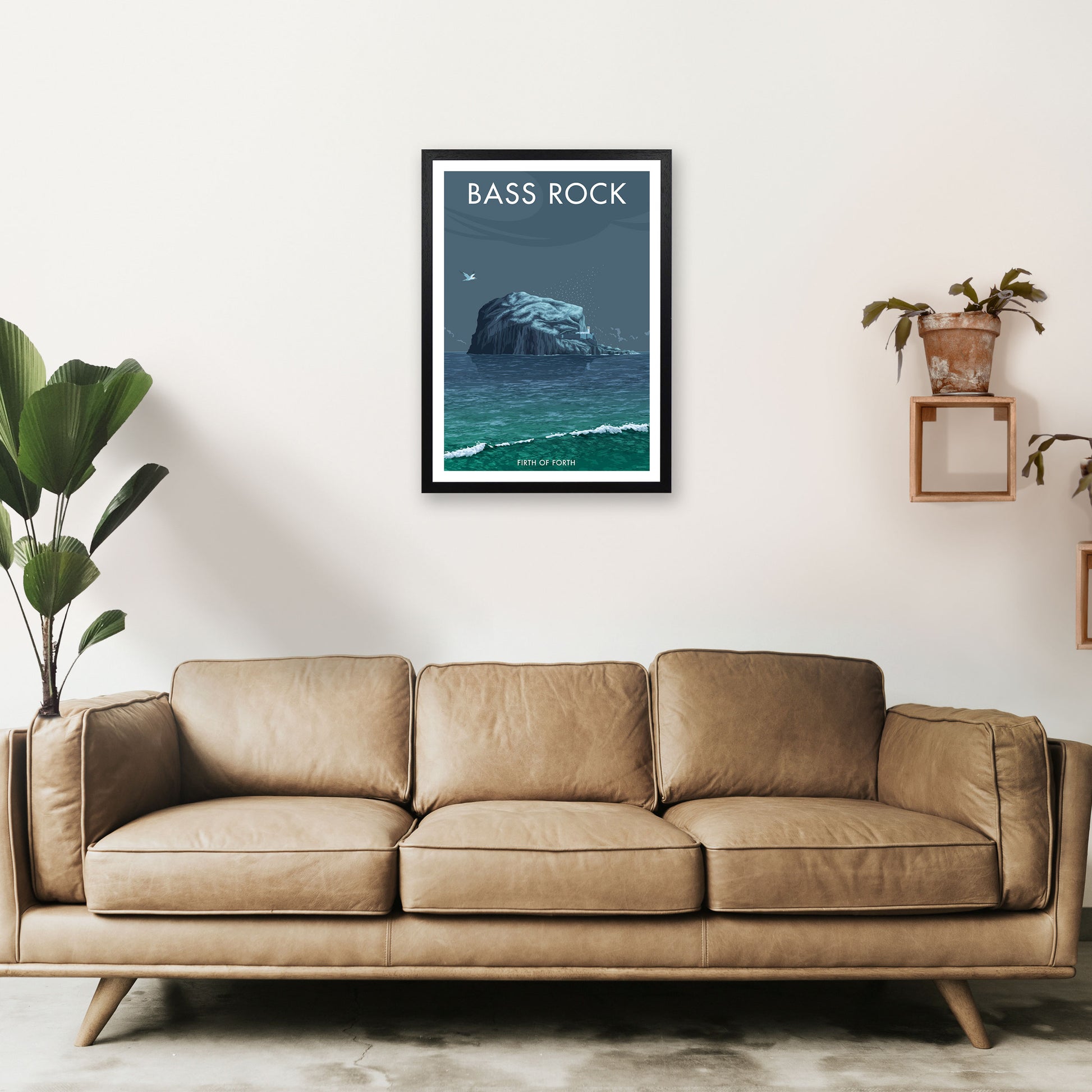 Scotland Bass Rock Art Print by Stephen Millership A2 White Frame