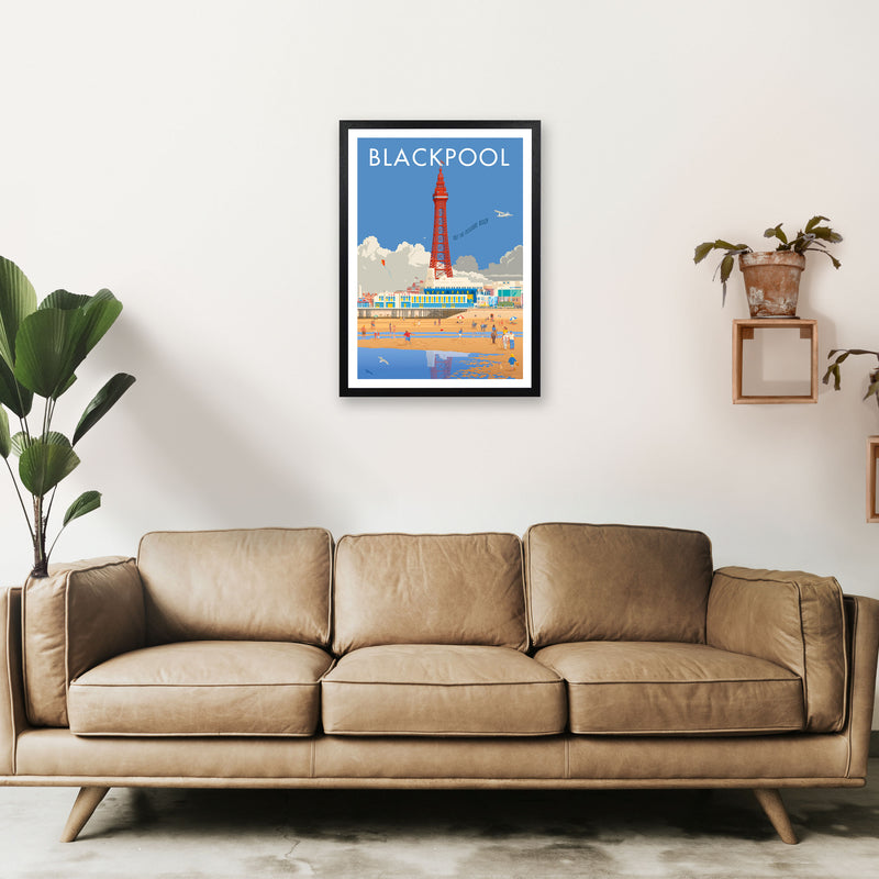 Blackpool 3 Art Print by Stephen Millership A2 White Frame