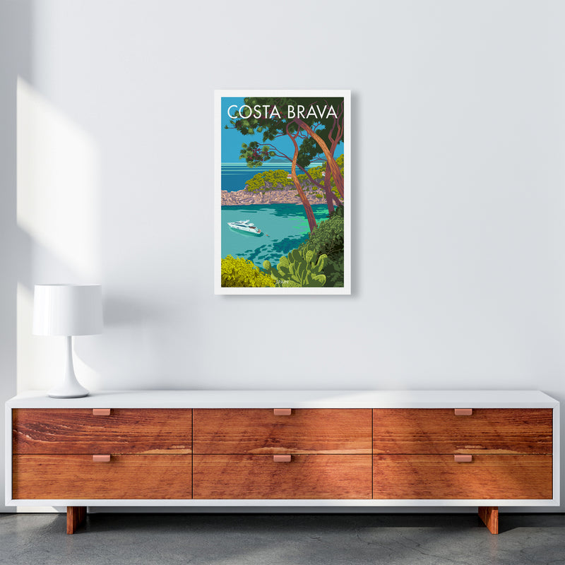 Costa Brava Travel Art Print By Stephen Millership A2 Canvas