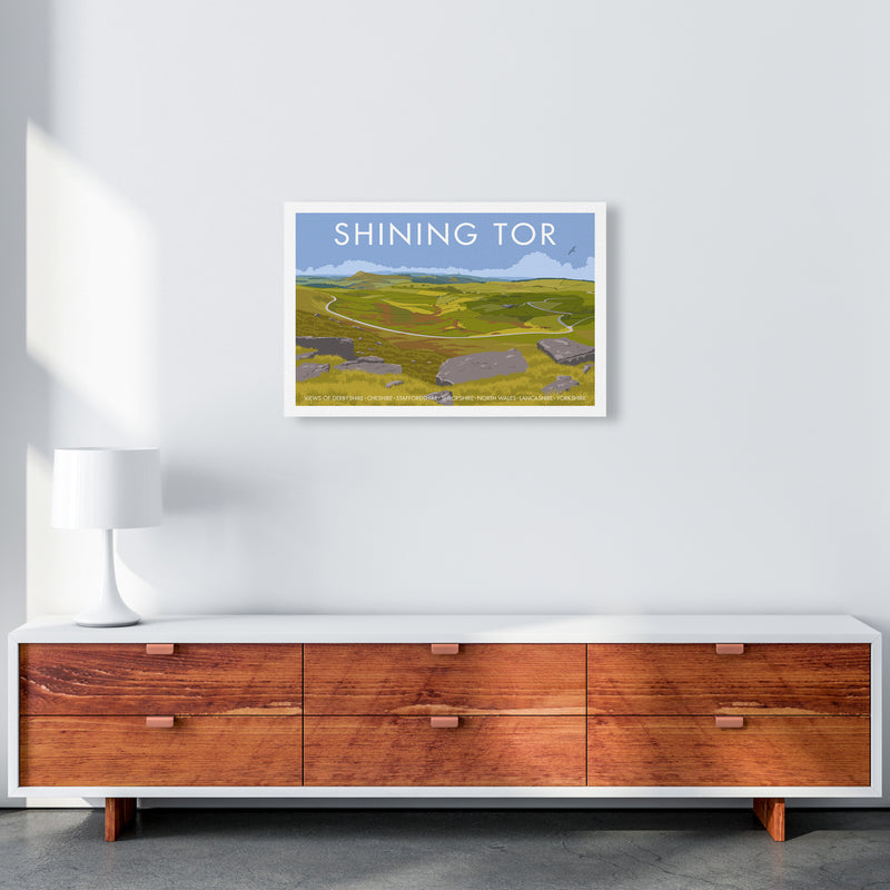 Derbyshire Shining Tor Travel Art Print By Stephen Millership A2 Canvas