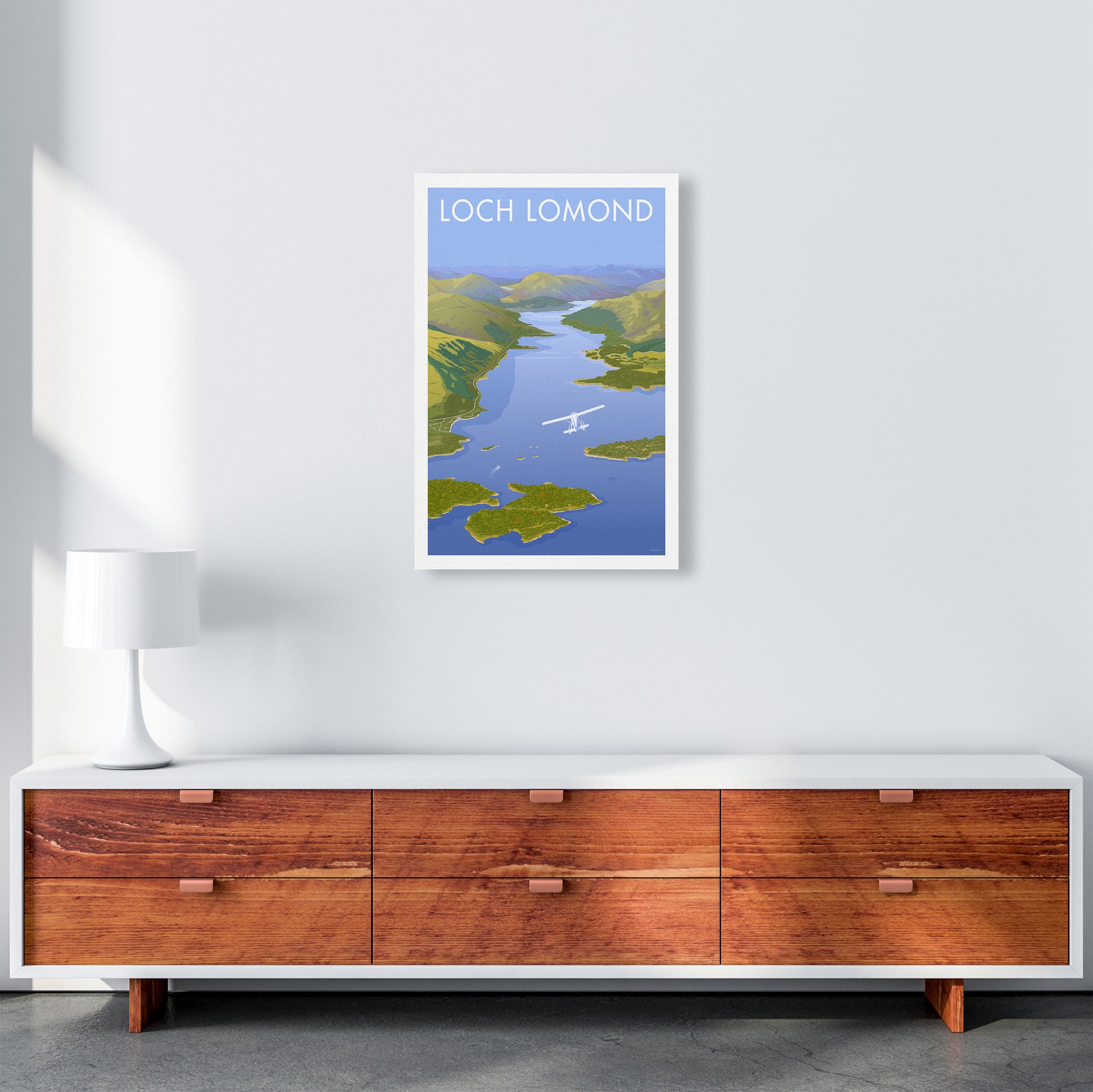 Scotland Loch Lomond Travel Art Print By Stephen Millership A2 Canvas