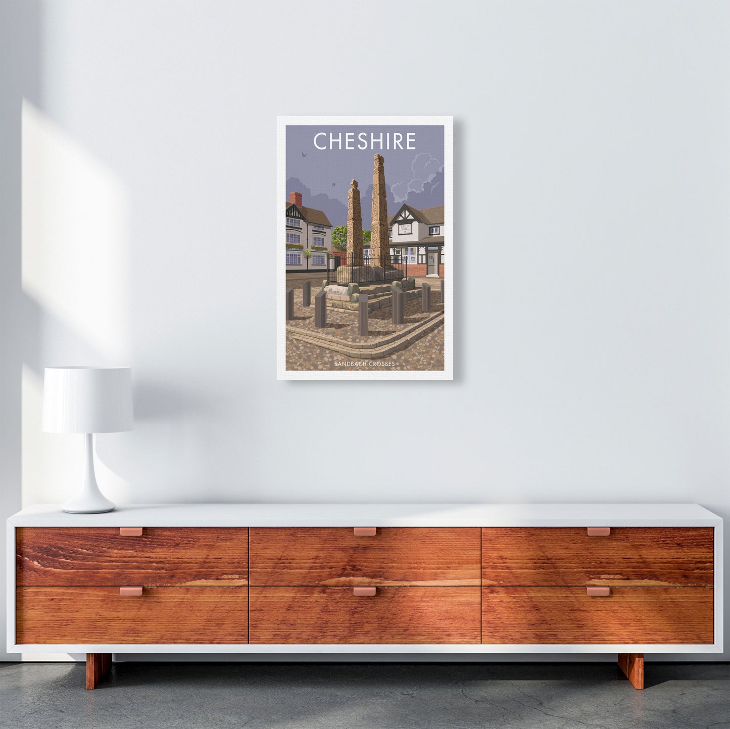 Cheshire Sandbach Travel Art Print by Stephen Millership A2 Canvas