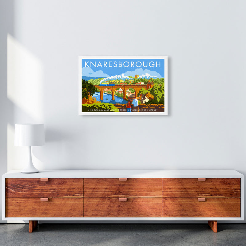 Knaresborough by Stephen Millership Yorkshire Art Print, Vintage Travel Poster A2 Canvas