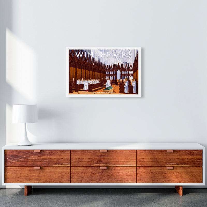 Winchester Cathedral Art Print by Stephen Millership A2 Canvas