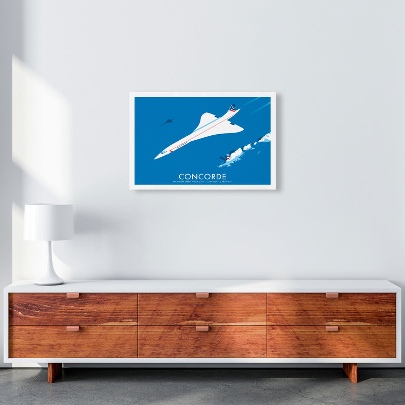 Concorde Framed Digital Art Print by Stephen Millership, Framed Transport Poster A2 Canvas
