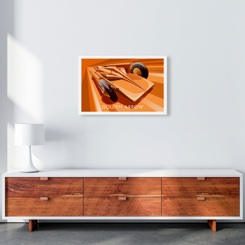 The Golden Arrow Art Print by Stephen Millership, Framed Transport Poster A2 Canvas