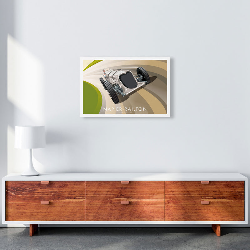 The Napier-Railton Art Print by Stephen Millership, Framed Transport Print A2 Canvas