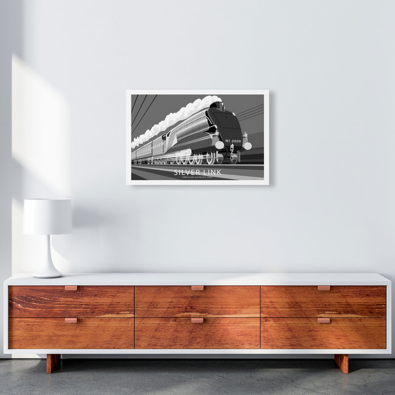 The Silver Link Art Print by Stephen Millership, Framed Transport Poster A2 Canvas