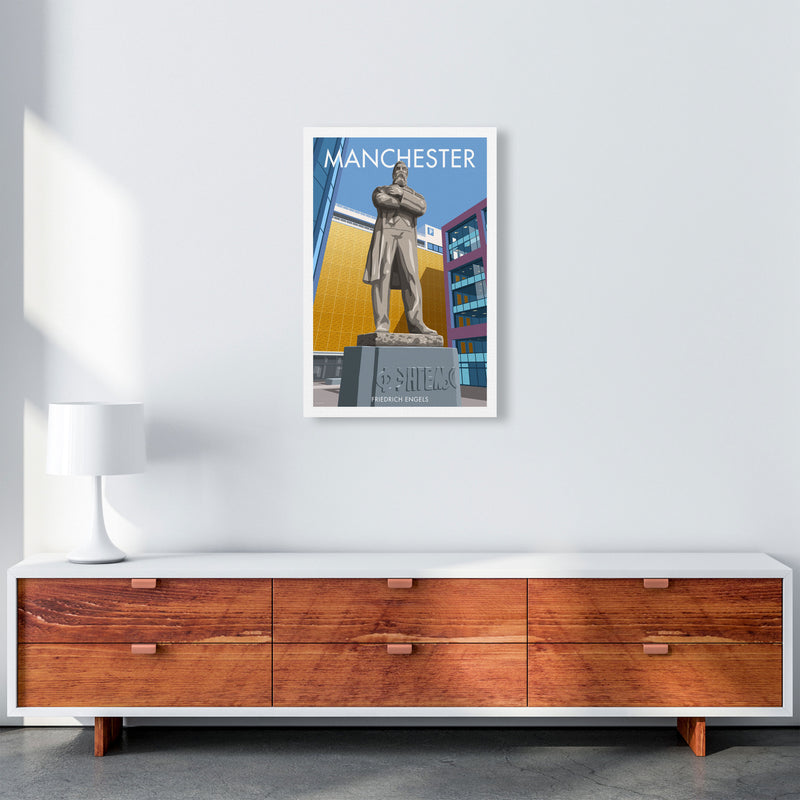 Manchester Framed Digital Art Print by Stephen Millership A2 Canvas