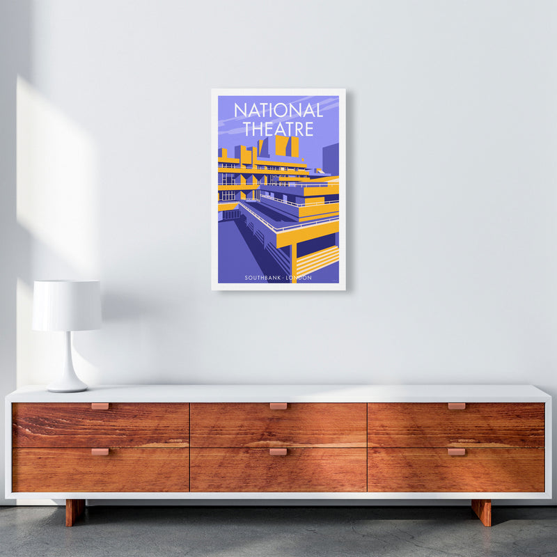 London National Theatre Framed Digital Art Print by Stephen Millership A2 Canvas