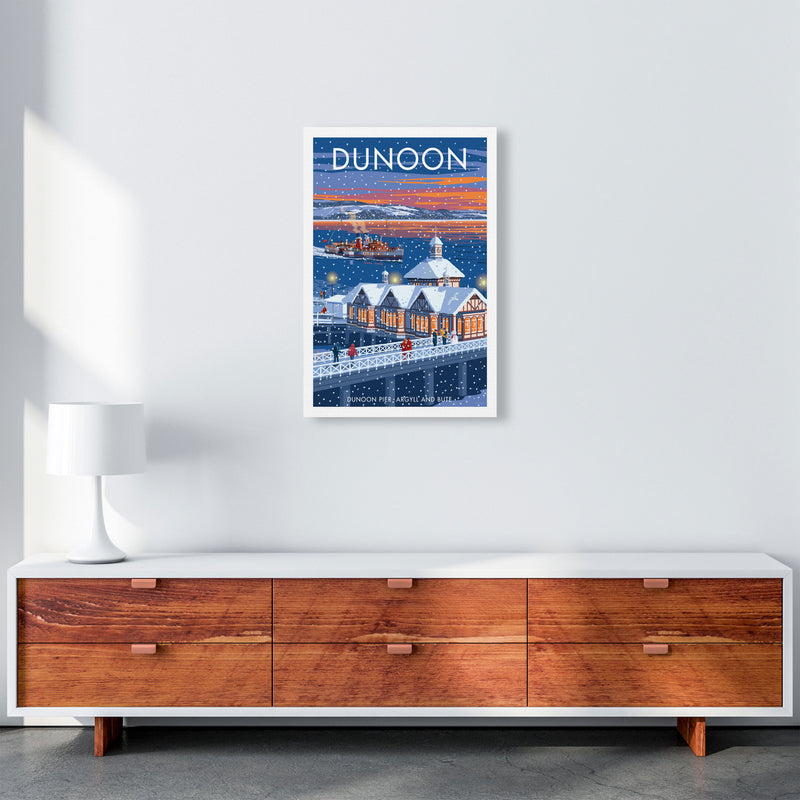 Dunoon Pier Art Print by Stephen Millership A2 Canvas