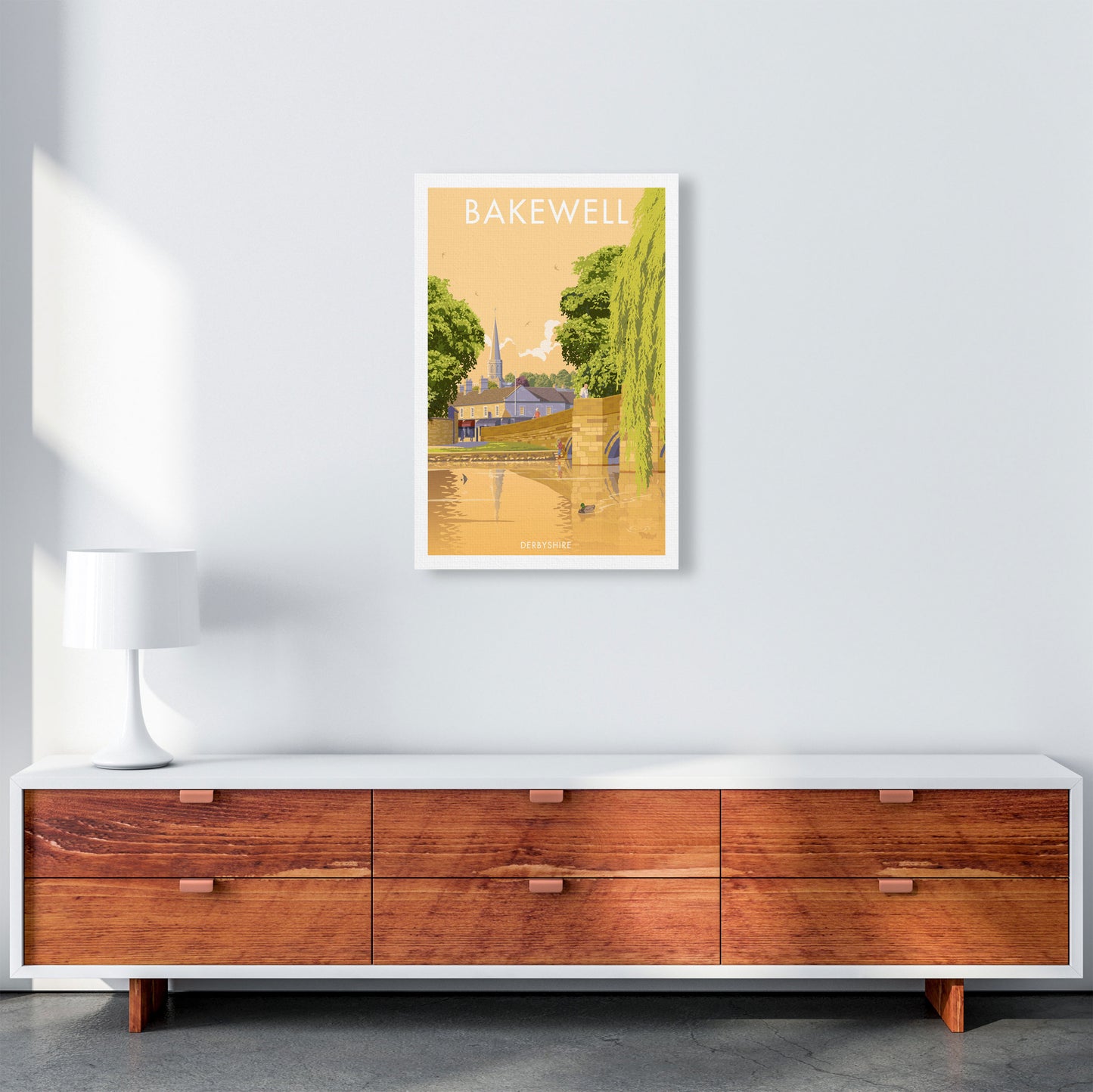 Bakewell Derbyshire Travel Art Print by Stephen Millership A2 Canvas