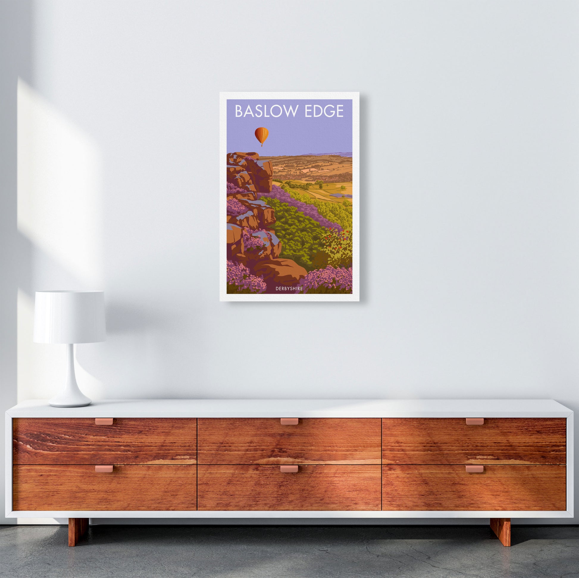 Baslow Edge Derbyshire Travel Art Print by Stephen Millership A2 Canvas