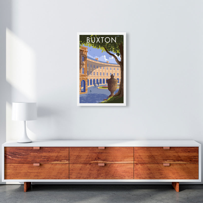 Buxton Crescent Derbyshire Travel Art Print by Stephen Millership A2 Canvas