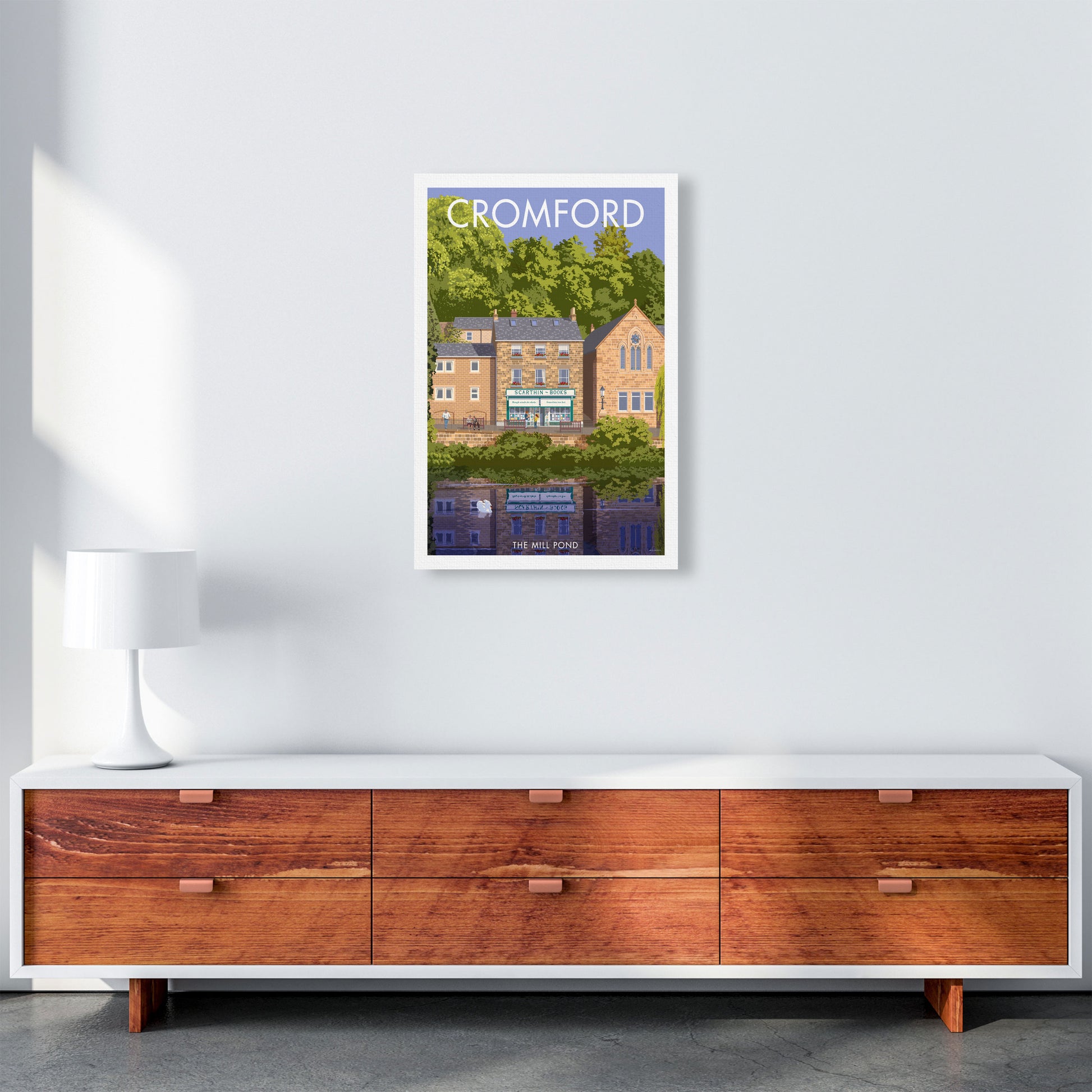 Cromford Derbyshire Travel Art Print by Stephen Millership A2 Canvas
