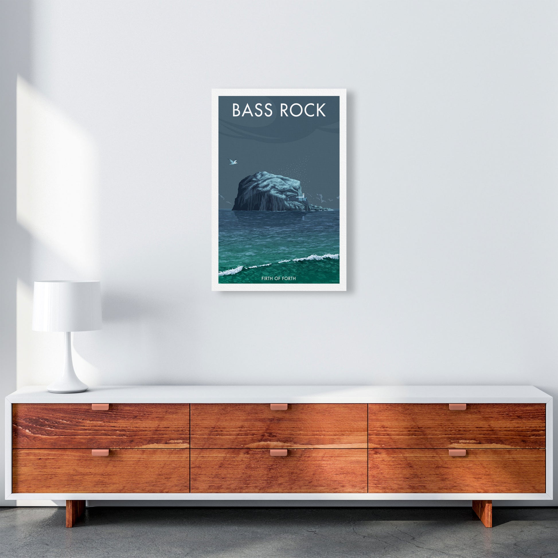 Scotland Bass Rock Art Print by Stephen Millership 40x50 Travel Canvas
