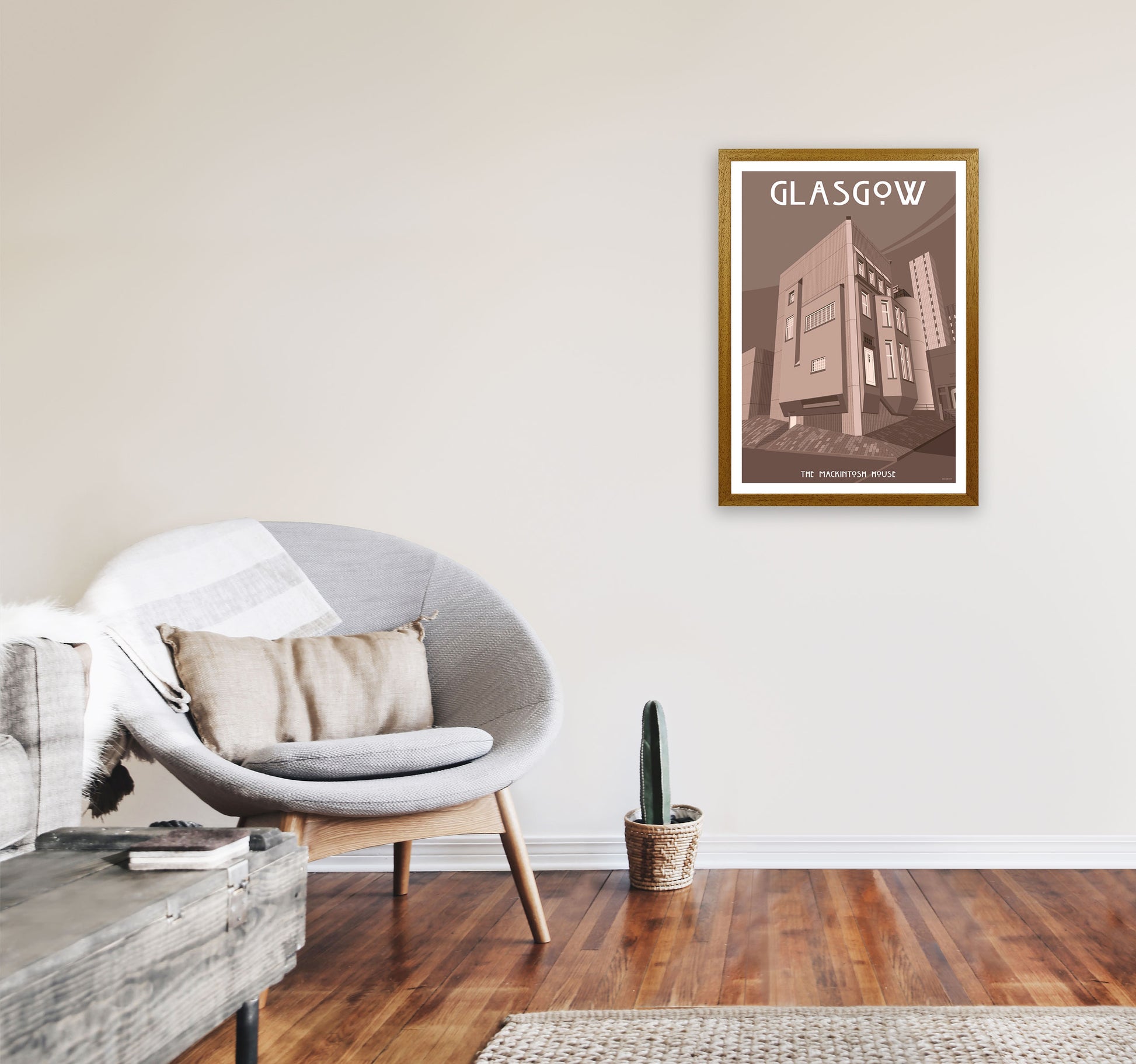Glasgow Art Print by Stephen Millership A2 Print Only