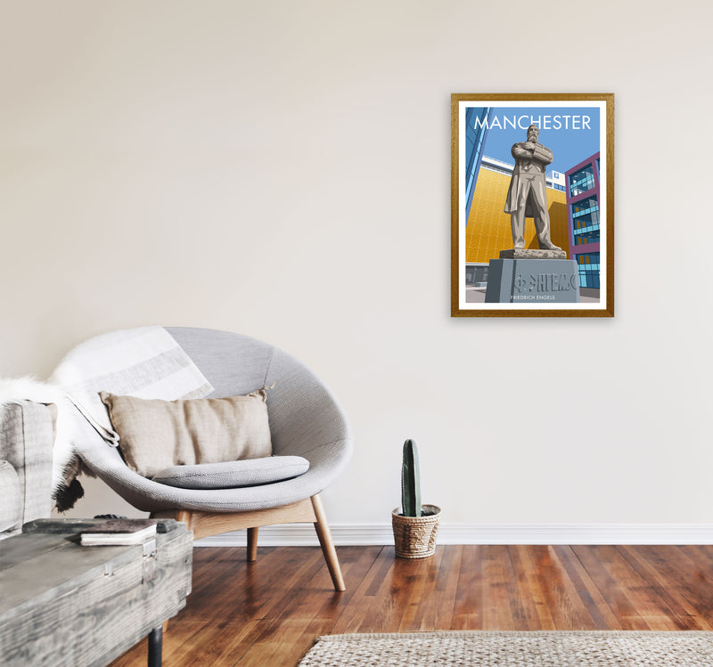 Manchester Framed Digital Art Print by Stephen Millership A2 Print Only