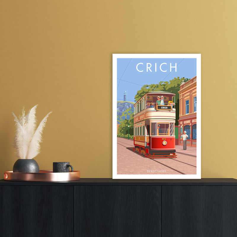 Derbyshire Crich Art Print by Stephen Millership A2 Black Frame