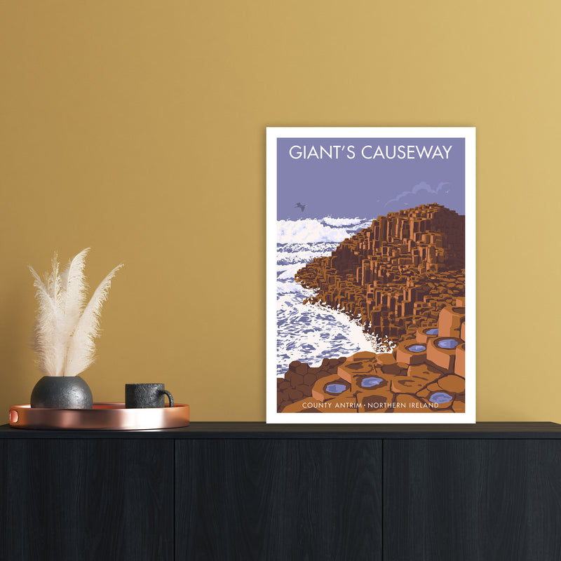 NI Giant'S Causeway Art Print by Stephen Millership A2 Black Frame