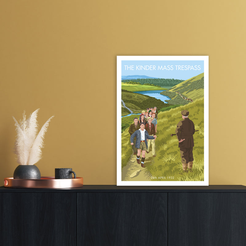 The Peak District Kinder Trespass Art Print by Stephen Millership A2 Black Frame