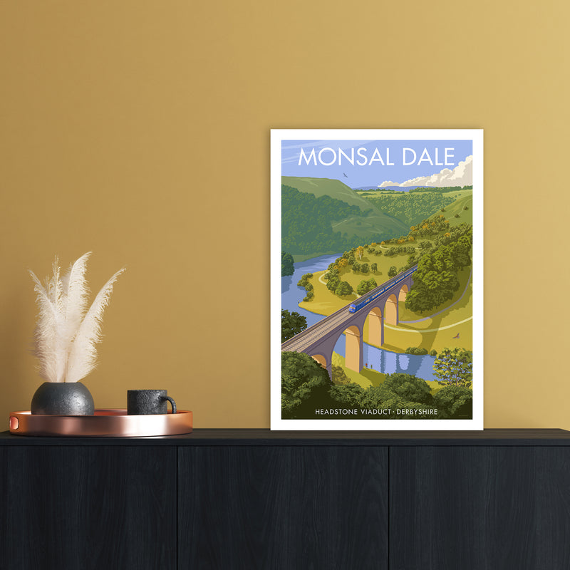 Derbyshire Monsal Dale 2 Art Print by Stephen Millership A2 Black Frame