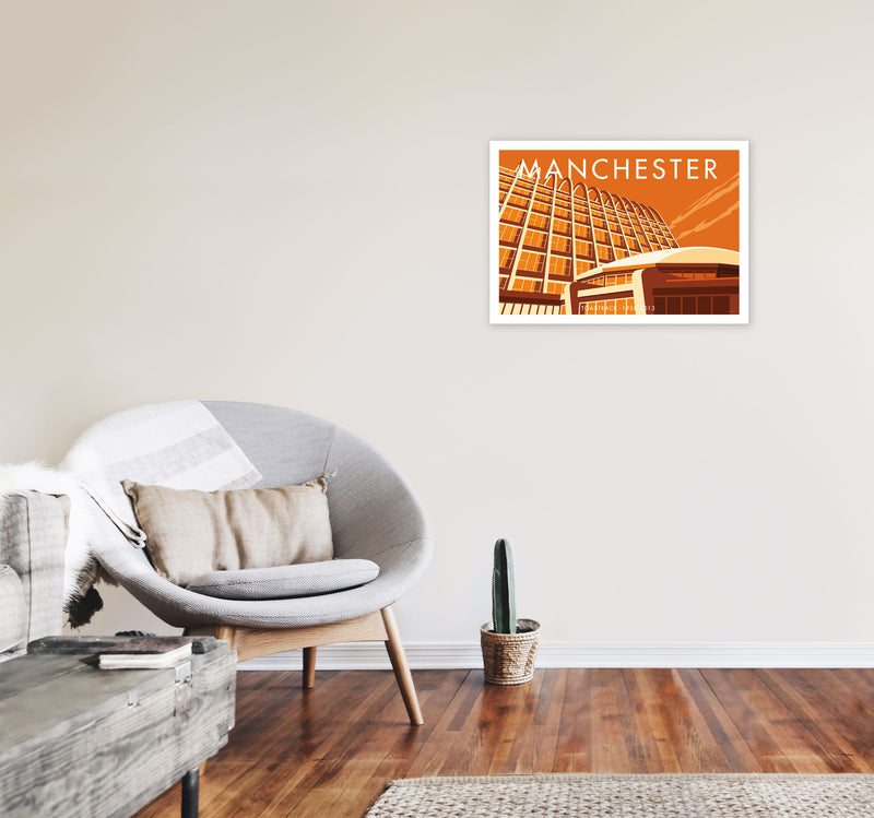 Manchester by Stephen Millership A2 Black Frame